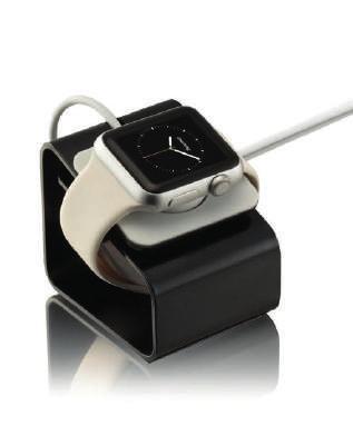 Das magnetische Ladegerät lässt sich passgenau in die Halterung integrieren und hält Deine Apple Watch sicher fest.