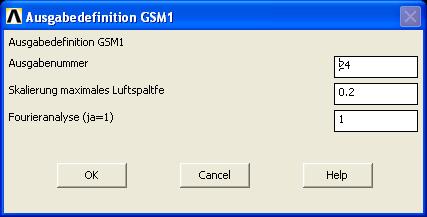 Durchführung Teil 2 Nach Aufruf von Ausgabedefinition GSM1 kann die Ausgabenummer angewählt werden. 4.