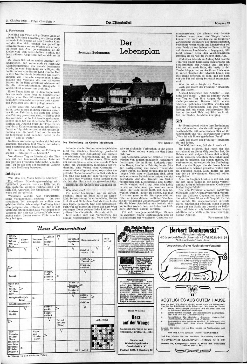 21. Oktober 1978 Folge 42 Seite 7 XB Ofinnuftmülrm Jahrgang 29 5.