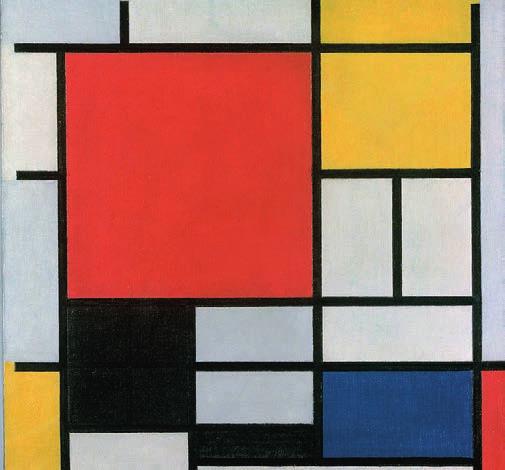 Piet Mondrian, Composition in red, yellow, blue and black (Foto: Wikimedia Commons) Vielleicht kennen Sie die Bilder, die Piet Mondrian um die 1920er gemalt hat.