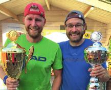 Erfolgreiche Sportler des TC Boll Platz 1 bei den Herren 40 errangen Bernd Hoch und Matthias Zahn beim