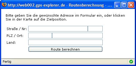 16 GPS Explorer Web Edition 295 16.5.3 Route berechnen Wählen Sie im Kontextmenü den Menüpunkt Route berechnen. Abbildung 16.