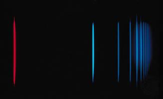 Linienspektren - Balmer Serie Emission spectrum of a hydrogen atom Balmer s formula " = 364.