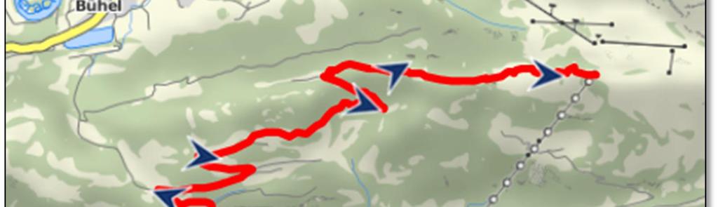 Sattelalpe und Höfle bis zur Bergstation Baumgarten punkt der Tour Ortsmitte Bezau