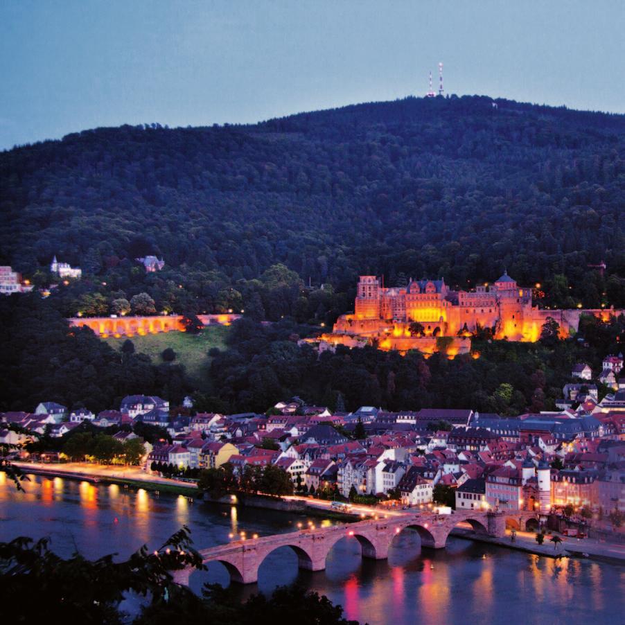 Heidelberg die schöne! Eine liebliche Landschaft. Eine charmante Stadt. Mit berühmten Bauwerken.