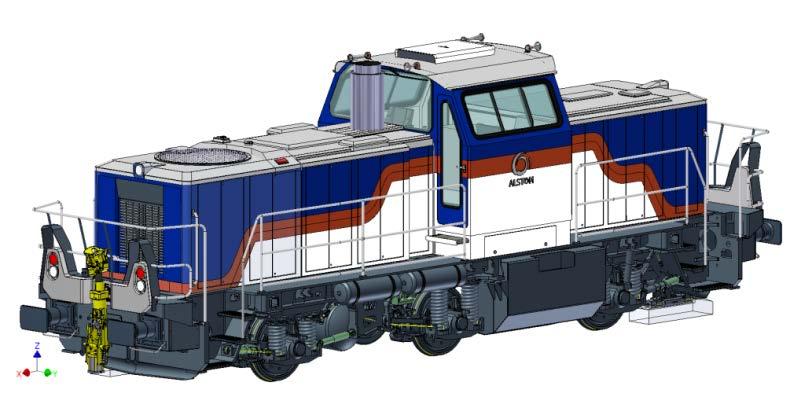 Referenzen Projekt: Hybrid-Lokomotive H3 Kunde: Alstom Stendal Anforderungen Technische und wirtschaftliche Serienreife einer Hybrid-Rangierlok Vergleich zu herkömmlichen Rangierloks: 50 %