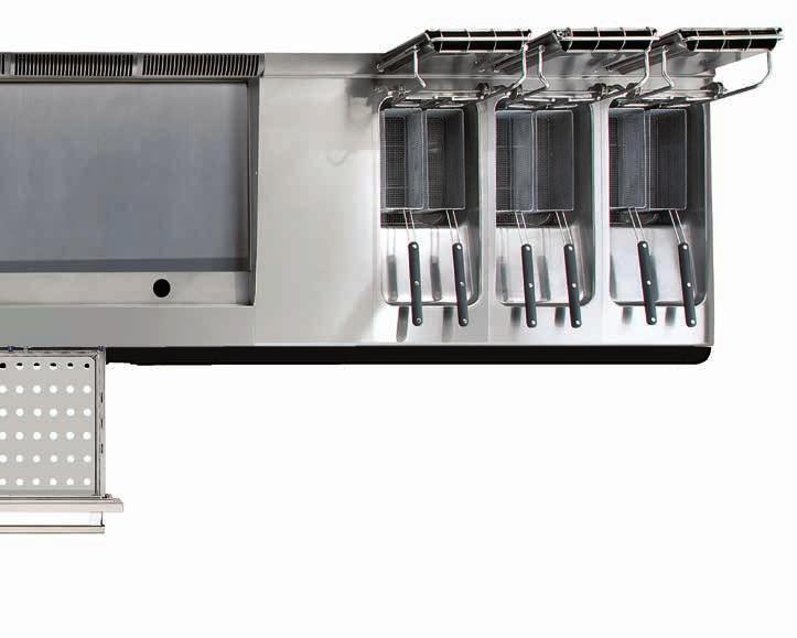 Hochleistungs-Produktionsküche 3 Neue 1200 mm lange GriddleplatteHP: extragroße Bratfläche zur Zubereitung unbegrenzter Mengen Ihrer bevorzugten Produkte Fritteusen HP : die komplette Lösung zum
