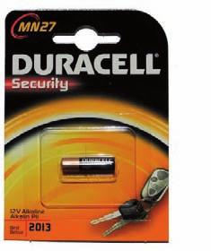 Duracell Alkaline Elektronik Batterie im Blister 113907 Duracell MN27 B1 12V 18mAh 27A/MN27 0.