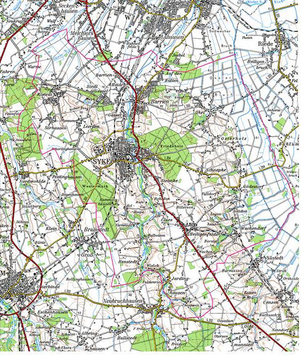 3 Die Stadt Syke in der Übersicht Die im Norden des Landkreises Diepholz gelegene Stadt Syke stellt neben Stuhr, Sulingen und Diepholz eines der vier Mittelzentren des Landkreises dar.