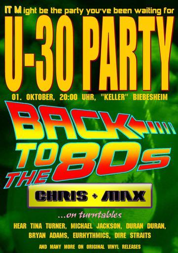 Aktuell 4 Herzliche Einladung zur Ü30-Party mit den Hits aus den 80ern.