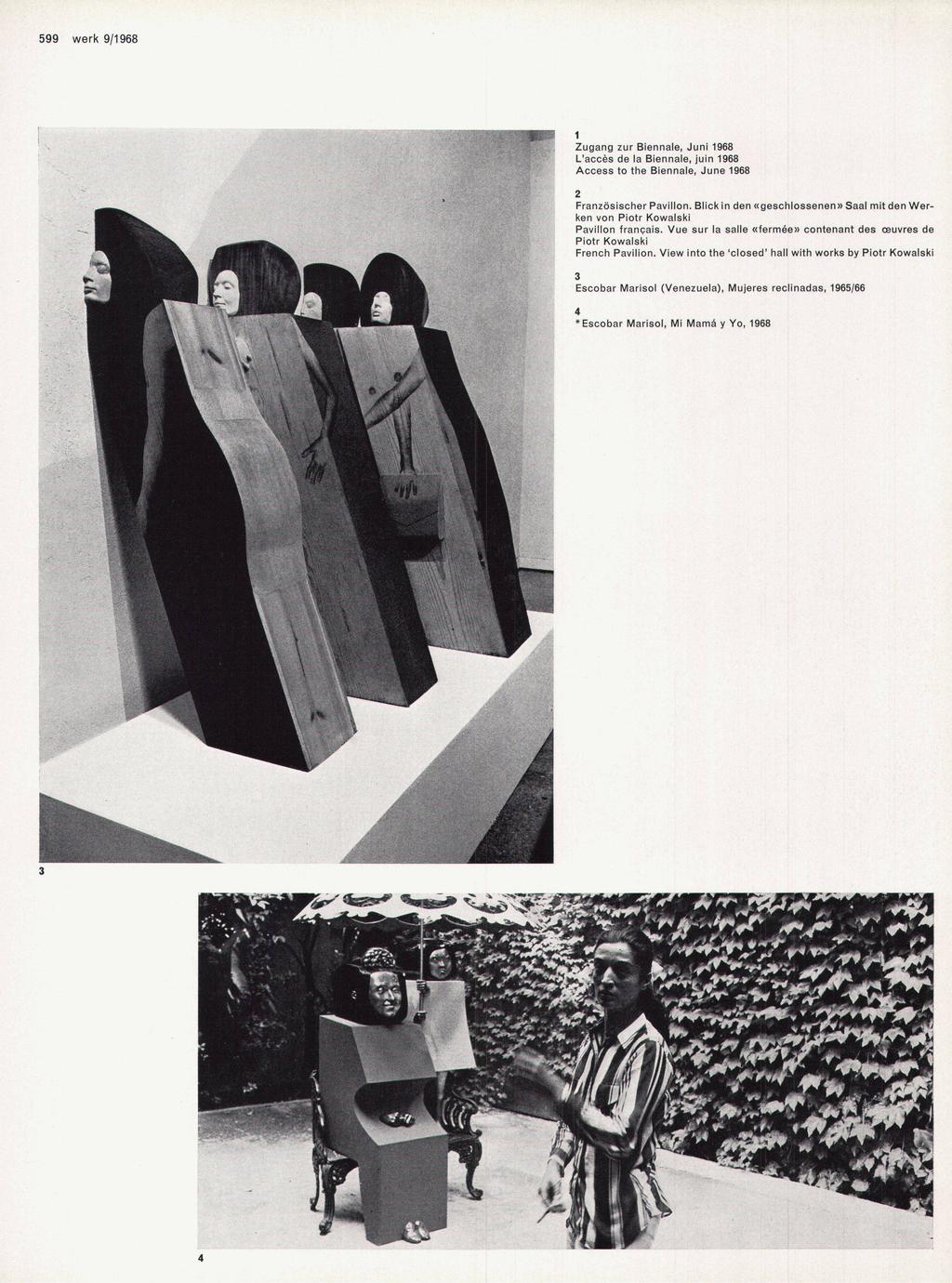 599 Zugang zur Biennale, Juni 1968 L'acces de la Biennale, juin 1968 Access to the Biennale, June 1968 Französischer Pavillon.