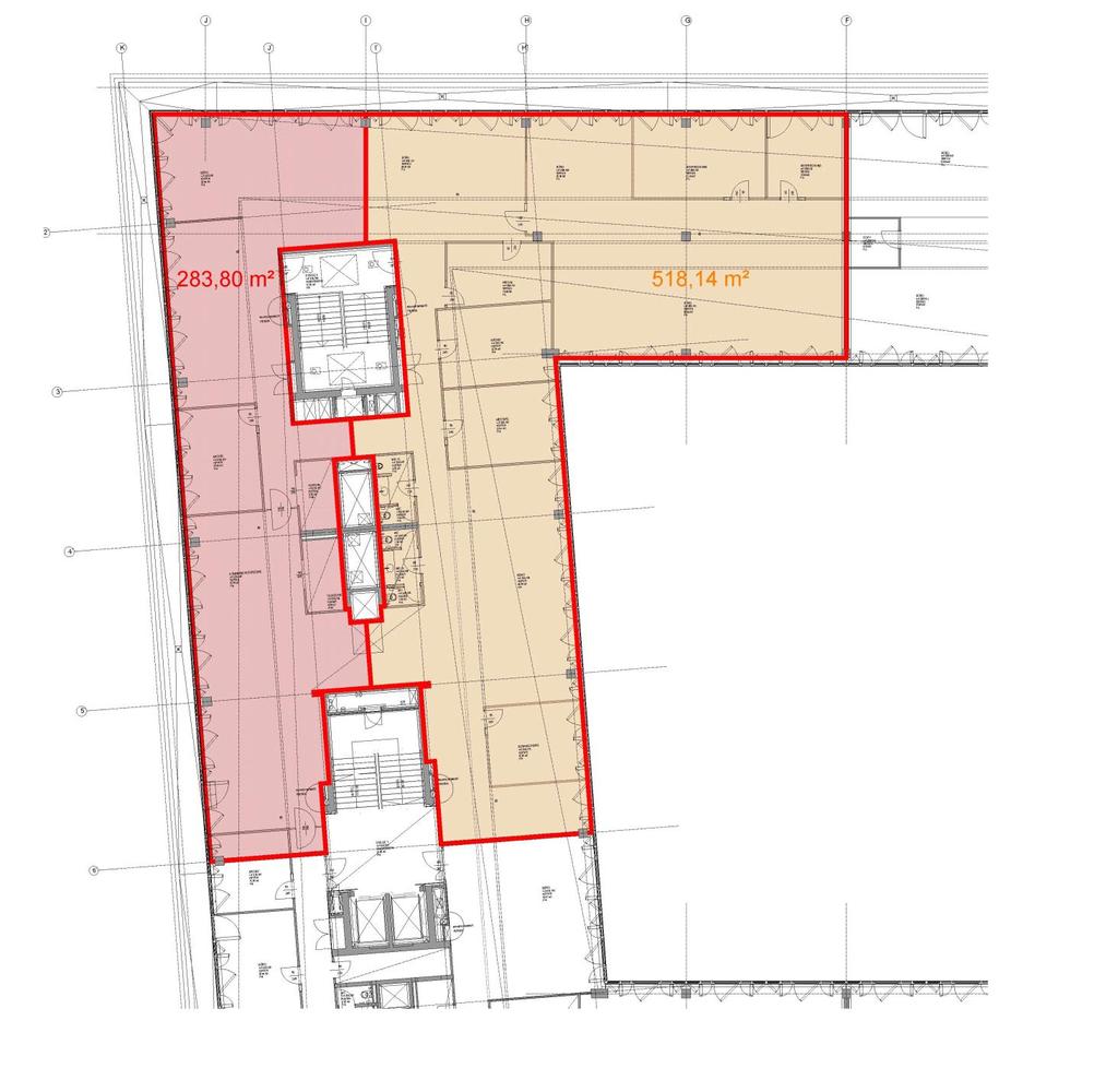 Freifläche Bauteil F: 802 m² im 5.