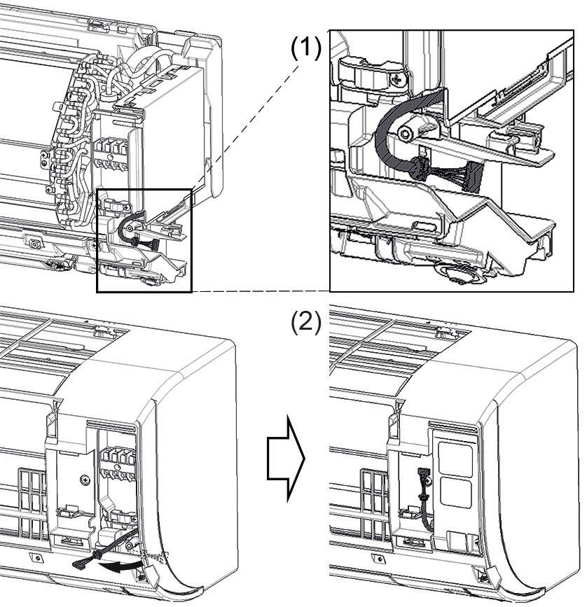 Platine Gefahr Schalten Sie die Stromversorgung während der Installationsarbeiten immer aus. (Die Berührung der stromführenden Teile kann zu einem Stromschlag führen.