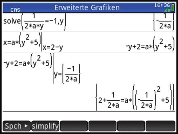 Geben Sie diese Gleichung in V2 ein (bitte beachten Sie die Großbuchstaben) und drücken Sie #, um die Grafik zu sehen.