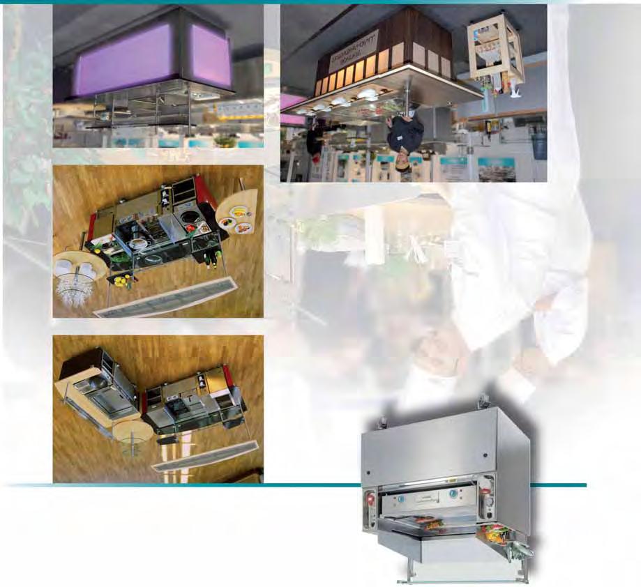 Frontcooking Systeme Professionelle Küchen auf kleinstem Raum Neue Möglichkeiten durch die Unabhängigkeit von fest installierten Dunstabzugshauben!