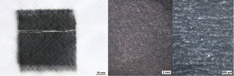 In Abbildung 21 sind Aufnahmen von Vulcan-Schichten dargestellt, die bei unterschiedlichen Pulsfrequenzen hergestellt wurden.