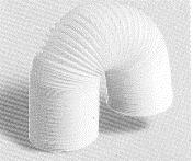 Spiralschlauch Abluft Flexibler, leichter Spiralschlauch aus Weich-PVC-Folie, mit korrosionsgeschützter Federdrahtspirale, Farbe weiß, Temperatur 20 C bis + 90 C, für Abluft Artikel-Nr.