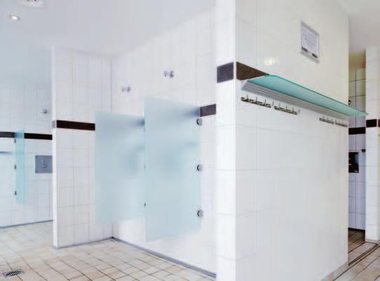 24 Referenzobjekte TroTz 40 duschen Trocken Pfitzenmeyer Wellness & Fitness Park, Speyer Duschräume mit 40 Duschen: Im trockenen Innenausbau erforderte das bisher zementgebundene Platten, schwere