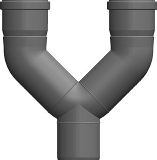 EINWANDIGE ABGASSYSTEME Bei Bestellung von Hosenformteilen wird der Achsabstand (A) der beiden Schächte (Mitte/Mitte) benötigt.