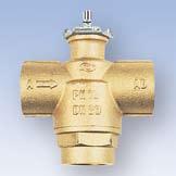 Can be combined with 2/3-way bronze zone valve types 571T, 560T and 561T. Micro switch with additional switched output (for pump, etc.). Sealable access lock.