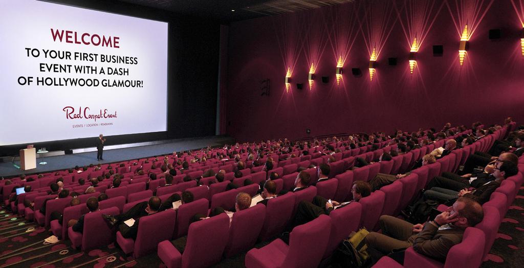 Ob Film-Präsentation, Vortrag oder Arbeitsgruppe Kino als Location ist immer eine ausgezeichnete Wahl und Red Carpet Event Ihr vertrauensvoller Partner.