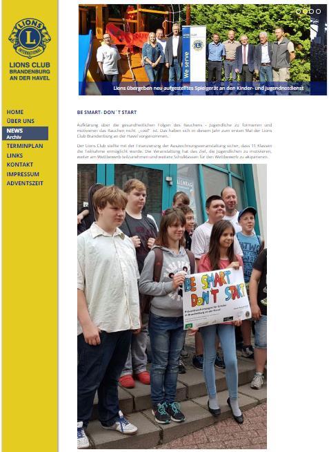 Auch der Lions Club Brandenburg/Havel veröffentlichte zur Abschlussveranstaltung eine Pressemitteilung auf seiner Website: In der Brandenburger Wochenzeitung erschien
