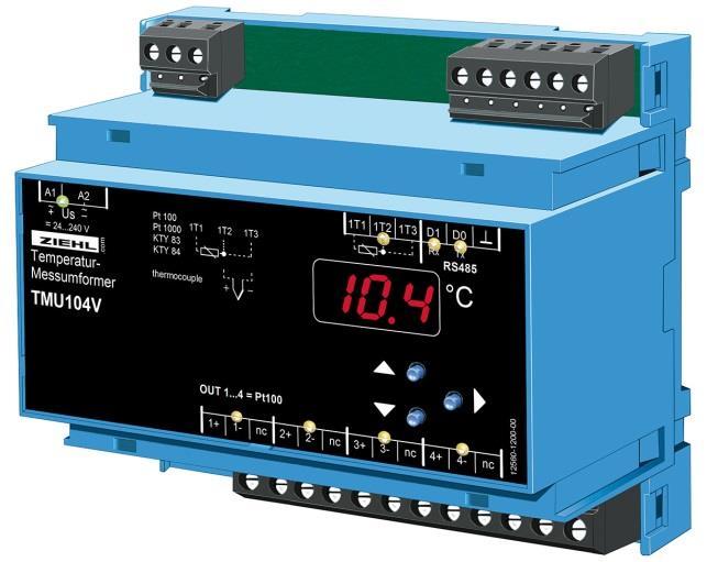 de Temperaturrelais und MINIKA Strom- und Spannungsrelais Messgeräte MINIPAN Schaltrelais und Steuerungen Messumformer Netz- und Anlagenschutz Kurzanleitung TMU104V Stand: 140624 Sc -