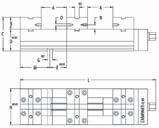 Zentrisch spannender oppelschraubstock Self centering doubled vice Typ EM.99, mechanisch Type EM.99, mechanical Einsatz horizontal oder seitlich. Hochbelastbare Trapezspindel.