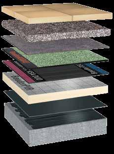 Prüfzeugnisse Trittschallminderung nach ÖNORM EN ISO 140-8 Terrassenaufbauten Systemaufbau Konstruktionsbeschreibung Bewertete Trittschallminderung nach ÖNORM EN ISO 140-8 70 1 Plattenbelag 40 mm