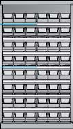 +++ 1 x Tiefe 620 Grossraumschrank für 158 Lagersichtbehälter 40 x Gr.