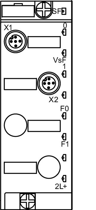 Fehlersichere Anschlussmodule 7.3 Fehlersicheres Anschlussmodul CM F-IO 2 x M12 für F-Switch PROFIsafe Anschlussbelegung Die Anschlussbelegung ist in der folgenden Tabelle dargestellt.