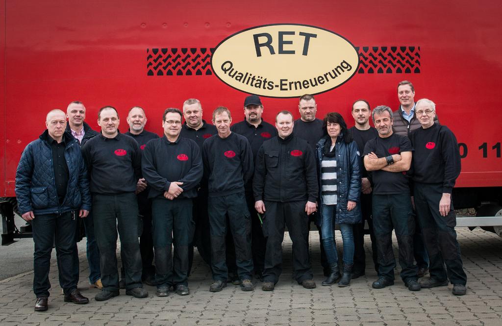 Über uns Unser Team RET Reifenerneuerungstechnik GmbH RET Reifenerneuerungstechnik GmbH verfügt über kompetente,