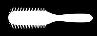 die Anwendung während des Duschens Profi-Tipp: Kugelförmige Nylonpins massieren sanft Haar und Kopfhaut.
