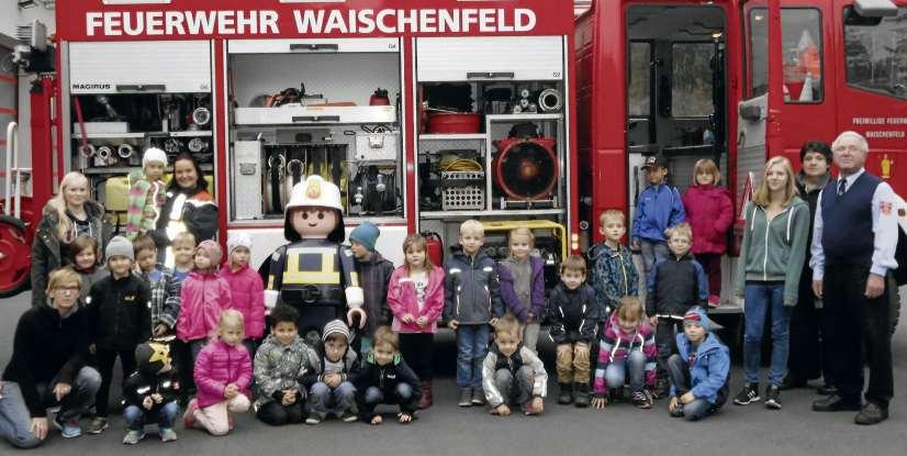 36 / 20.11.2015 Waischenfeld Feuerwehr Die Brandschutzerziehung der Kindertagesstätte St. Elisabeth Waischenfeld fand wie jedes Jahr in Zusammenarbeit mit der Freiwilligen Feuerwehr statt.
