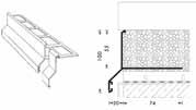 Abschlußprofile für Terrasse und Balkon ProFin V 55 Drainabschlussprofil Randabschluss zur Abführung von Oberflächenwasser Material: Aluminium, pulverbeschichtet Einsatz bei Verlegung auf AquaDrain