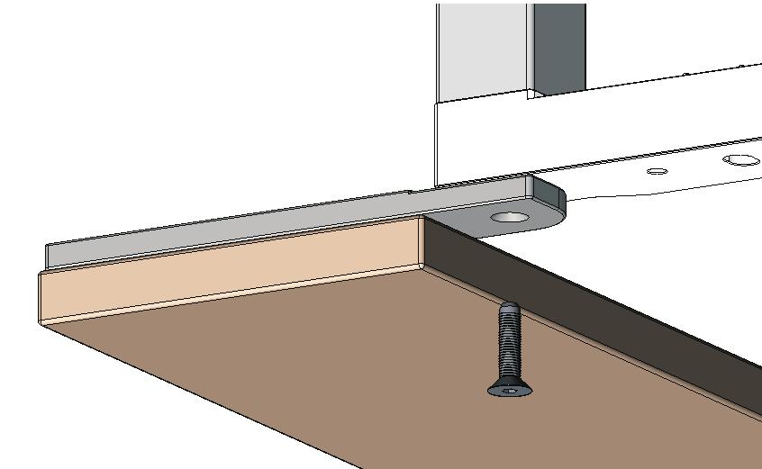 2 Anbauplatte Querseite/ Verkettungsplatte Tisch Tisch