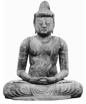 Japanische Buddha-Statue, um 1150. Museum of Arts, Rhode Island, USA Nirvāṇa und Saṃsāra sind keine Orte, sondern Geisteszustände.