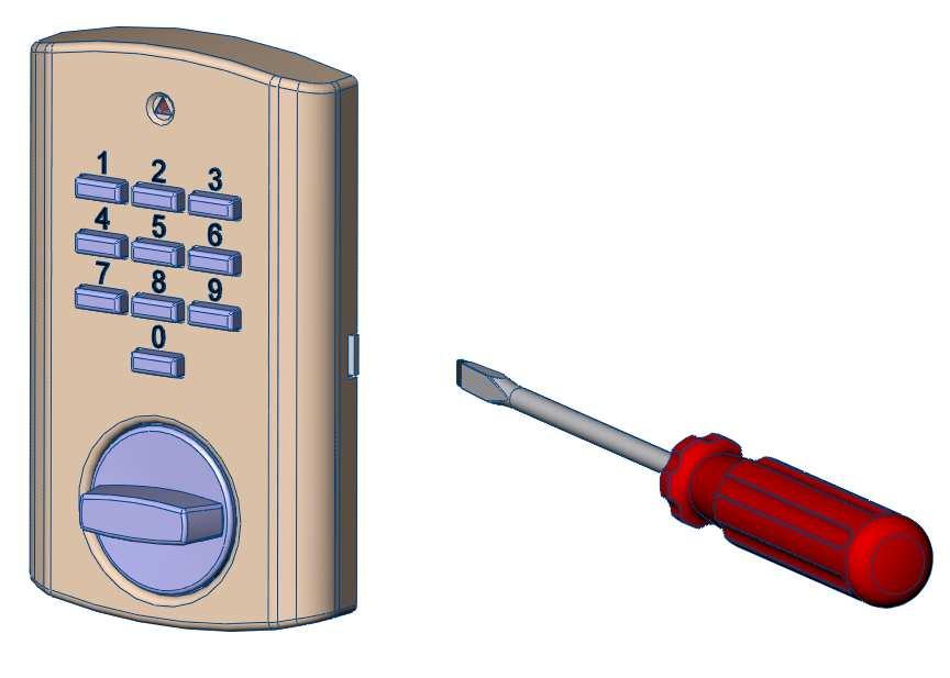 NOTFUNKTION: Öffnen des Schlosses mit mechanischem Schlüssel (optional) Je nach Ausführung wird das TULOX-Elektronik-Tresorschloss-System mit einem mechanischen Schlüssel ausgeliefert.