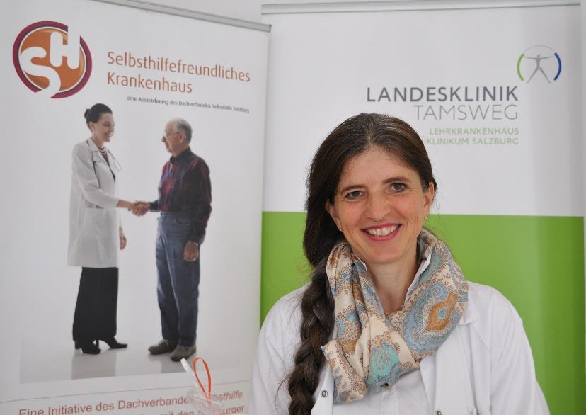 Die Selbsthilfebeauftragten der SALK In der Landesklinik Tamsweg ist die Klinischeund Gesundheitspsychologin Mag.