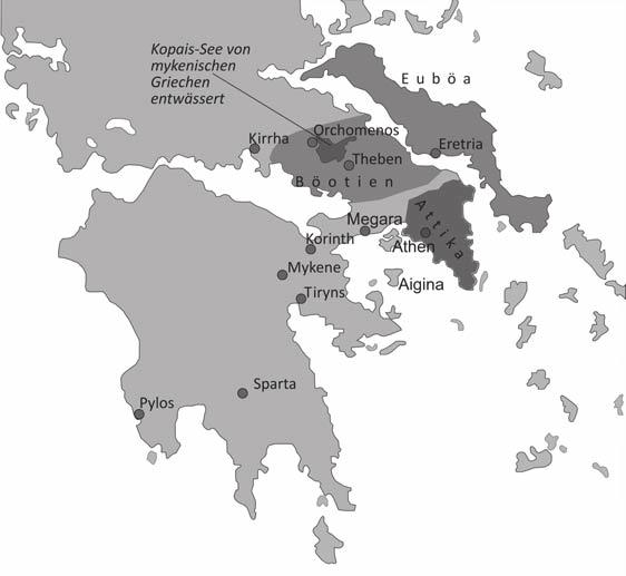 2.1 Das früheste Griechenland 23 3: Wichtige Orte der spätmykenischen Zeit der Etrusker, 3.1.) mit einer Ethnogenese zu rechnen, die zur Herausbildung der griechischen Sprache in mehreren Dialekten führte.