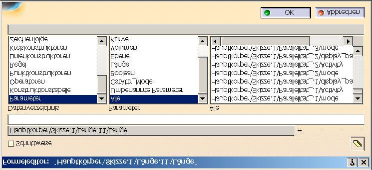 Auf dem erscheinenden Feld oben steht Haupkörper\Skizze.1\Länge.11\Länge.