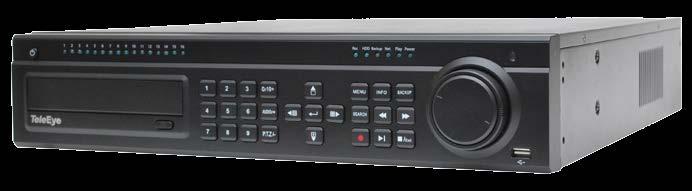Aufnahme: 100 / 120 fps (Bilder pro Sekunde) VGA Monitorausgang HDMI Monitorausgang Netzwerkanschluss 2 TB Festplatte integriert USB Anschluss VRA-JN204 TeleEye Recorder VRA-JN308 mit 8 analogen
