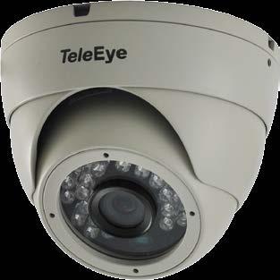 TeleEye Infrarot Domkamera Analoge Außenkamera mit IR-Ausleuchtung 700 TVL ISP (TV-Linien)