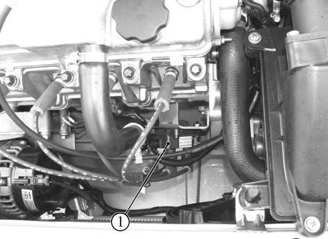 Achtung. Hochspannungskabel beim Ausbau an einer Schutzkappe angreifen. Abb. 2-162 Einbau der Zündspule bei Motoren 11183 und 21114: 1 Zündspule. Einbau der Zündspule des 8V Motors Zündspule 1 (Abb.