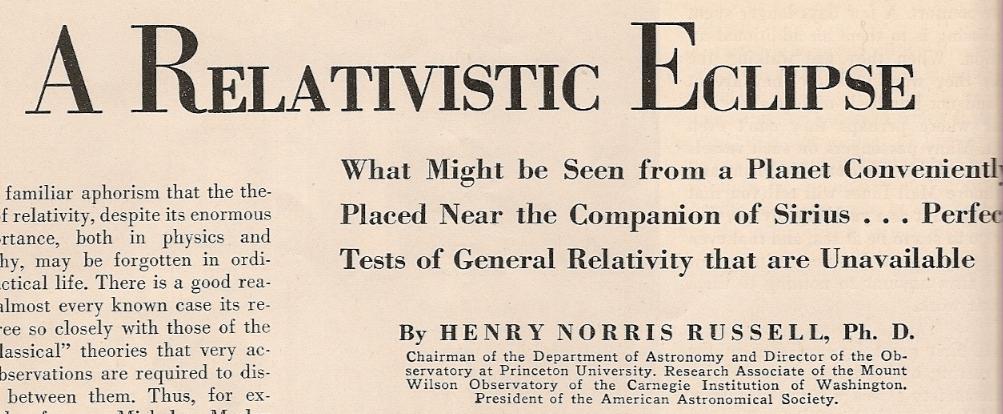 Henry Norris Russell, Scientific American, Feb 1937 1)