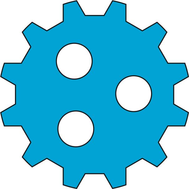 Aufgabe 4 (Musterlösung; Zahnrad) CorelDRAW Seite 6 von 8 Abb. 7: Die Löcher im Zahnrad 8. Nun müssen Sie nur noch die Extrusion durchführen.