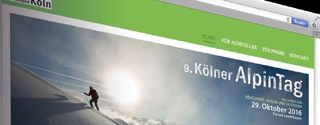 Online-Banner Platzieren Sie Ihren Online Banner auf der Startseite von www.koelner-alpintag.de, um die Besucher auf Ihr Produkt aufmerksam zu machen.