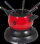 Kontrollleuchte >> 230 V~ 1100-1300 W Fleischfondue >> Removable non-stick coated fondue pot >> Adjustable thermostat >> Cool