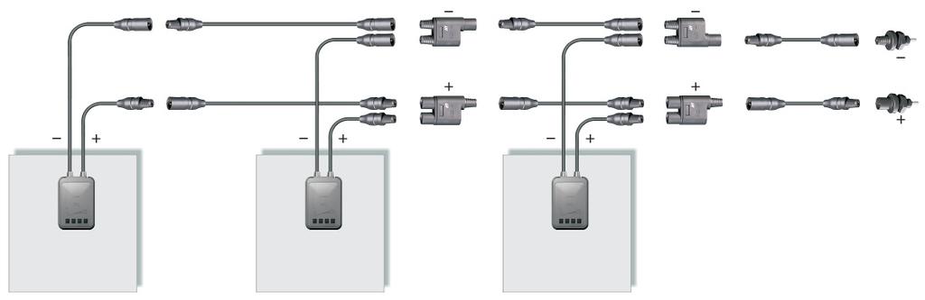 connections with branch connectors Exemples de