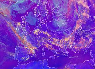 Juni lagen immer noch zahlreiche Gewitterzellen über Mittel- und Osteuropa.